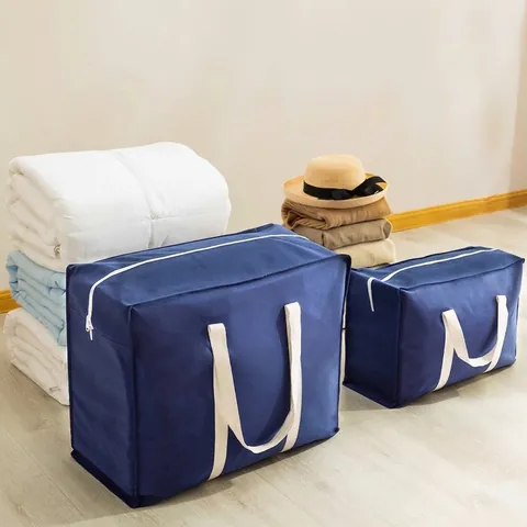 Large Capacity Non-woven Moving Bag Waterproof Clothes Quilt Storage Bag With Reinforced Handles For Home Organization
