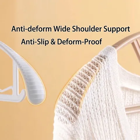 Lot de Cintres à Épaules Larges sans Couture Cintre en Plastique Antidérapant pour Manteaux Lourds Chandails Costumes Maison