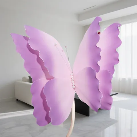 Große 3D Schaumstoff Schmetterling Dekoration Mit Verlauf Farben Und Künstlicher Perle Für Hochzeit Mall Fotografie Hintergrund Requisiten