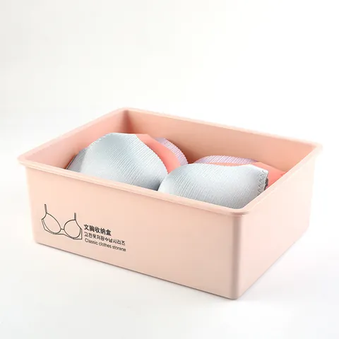 Stackable PP Plastic Underwear Storage Box For Bra Socks Panties Divider Wardrobe Organizer Closet Case With Lid