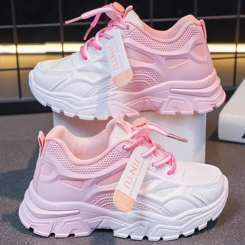 Zapatillas con Degradado para Niñas Zapatos Deportivos con Plataforma de Malla Transpirable para Niños Zapatos Escolares para Niñas