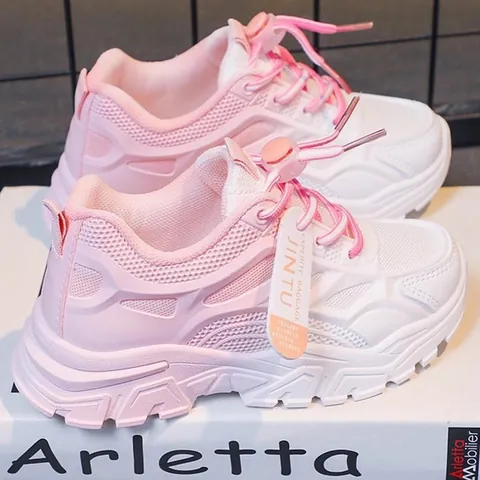 Zapatillas con Degradado para Niñas Zapatos Deportivos con Plataforma de Malla Transpirable para Niños Zapatos Escolares para Niñas
