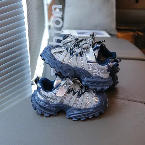 2025 Automne Nouvelles Chaussures de Course de Sport pour Garçons Respirantes Baskets de Papa Antidérapantes pour Enfants Sport