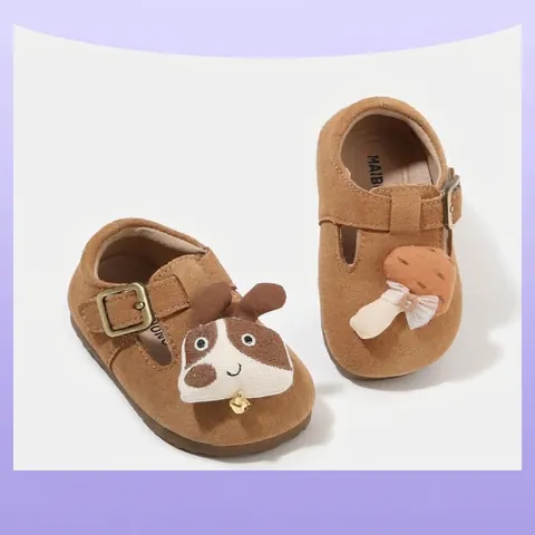 Baby Pre-walker Shoes Suede Soft Sole Anti-slip Toddler Shoes Korean Style Cartoon Animals First Walker Shoes For Boys Girls