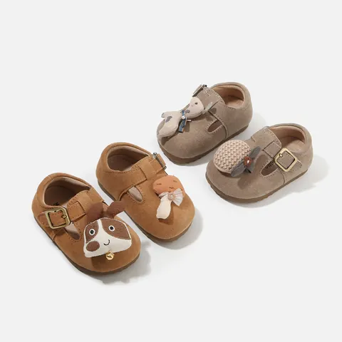 Baby Pre-walker Shoes Suede Soft Sole Anti-slip Toddler Shoes Korean Style Cartoon Animals First Walker Shoes For Boys Girls