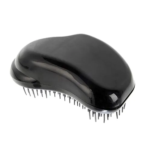 Schwarze Entwirrbürste Ergonomische Massagekamm PE-Material Für Damen Und Haustiere Haarpflege
