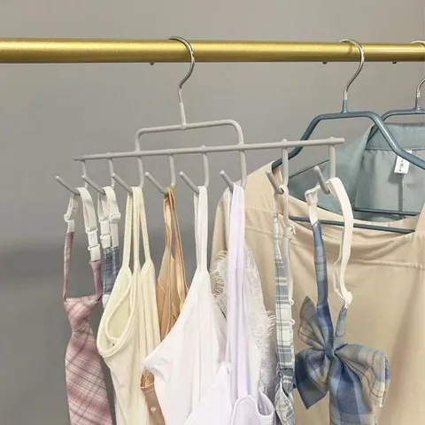 Multi-functional Wardrobe Accessory Hanger Multi-hook Dipped Steel Rack For Belts Ties Camisoles Scarves Space Saving Organizer