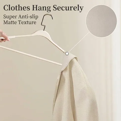 Cintre à Épaules Larges Sans Trace Antidérapant Mat en PP pour Costumes Manteaux Vestes Lourdes Organisation de Garde-robe