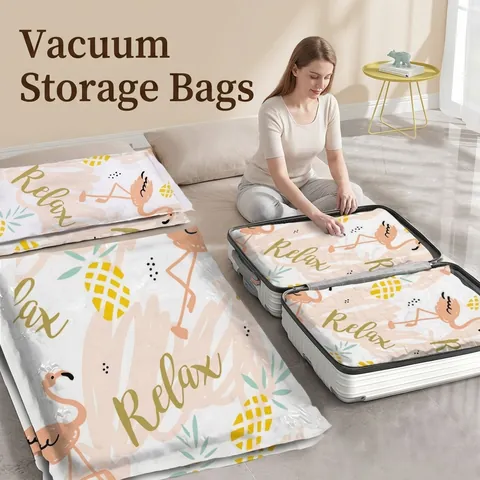 Vacuum Compression Bag For Quilts Clothes Durable PET PE Storage Bag Space Saving Reusable Sealing Organizer For Travel Home