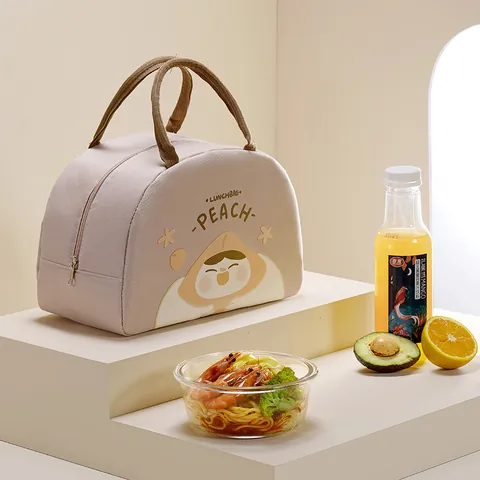 Large Capacity Cartoon Insulated Lunch Bag Oxford Cloth Portable Thermal Bento Tote For School Office Picnic Food Storage Bag