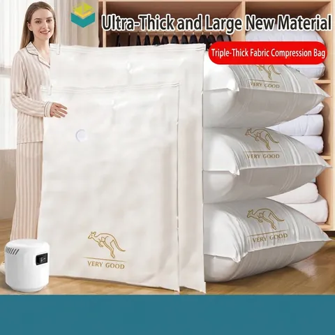 Thickened Reusable Vacuum Compression Storage Bags For Clothing Quilts Bedding Space Saving Travel Home Organization Bags