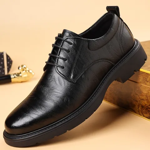 Chaussures Derby Vintage Business pour Hommes Chaussures de Ville en Cuir Régénéré pour Mariage Marié Classiques à Lacets Oxford