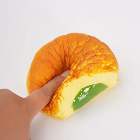 Simulation PU Bread Slow Rebound Squishy Toy Stress Relief Filling Bun Model Desktop Decoration Gift