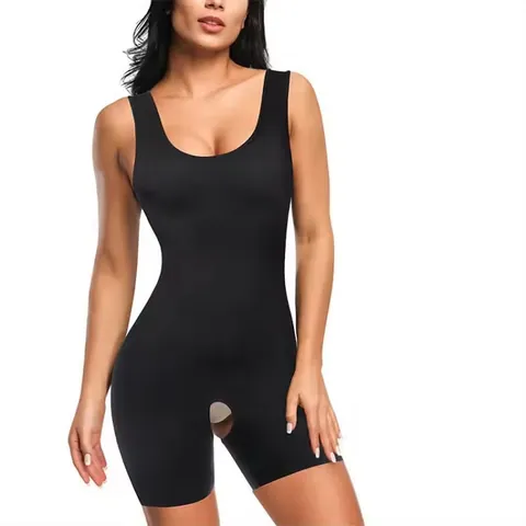 Women Seamless Shapewear Bodysuit Tummy Control Waist Cincher Butt Lifter Open Crotch Shaper Slimming Underwear For Wedding Party