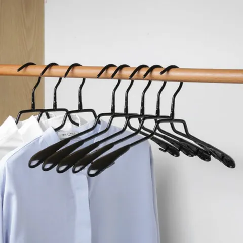 Cintres Modernes en Métal Épaissi Plastifié Antidérapant Sans Marque Épaule Large Pour Rangement Et Organisation De Garde-Robe