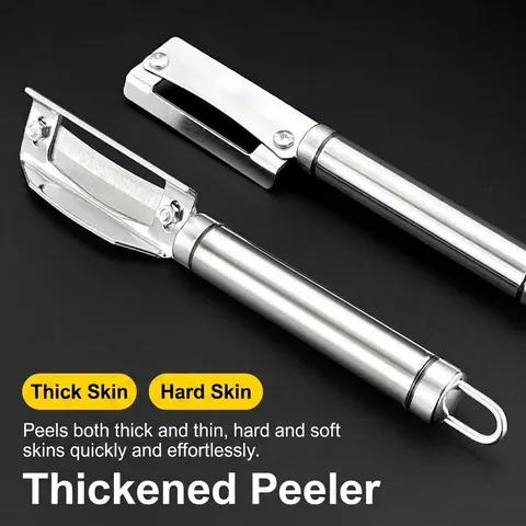 Multi-functional Large Stainless Steel Peeler Thickened Adjustable Blade For Sugarcane Pumpkin Pineapple Vegetable Fruit Kitchen Peeling Tool