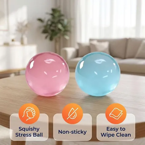 Coconut Ball Squishy Stress Ball Toy Handmade Translucent Maltose Stress Relief Toy For Office Home Adults Kids Gift