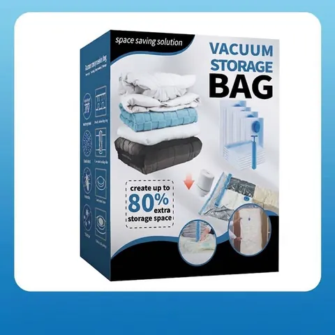 Vacuum Storage Bags For Clothes Comforters Space Saving Bags Reusable Transparent Compression Bags With Electric Air Pump For Travel Home Organization