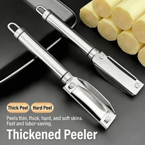Multi-functional Large Stainless Steel Peeler Thickened Adjustable Blade For Sugarcane Pumpkin Pineapple Vegetable Fruit Kitchen Peeling Tool