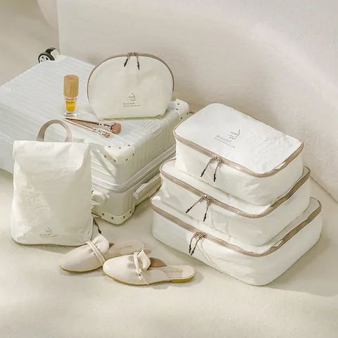 Taslon Set Borse Portaoggetti da Viaggio Impermeabile Packing Cube Organizer per Valigie Vestiti Scarpe Borsa Cosmetica Bustina