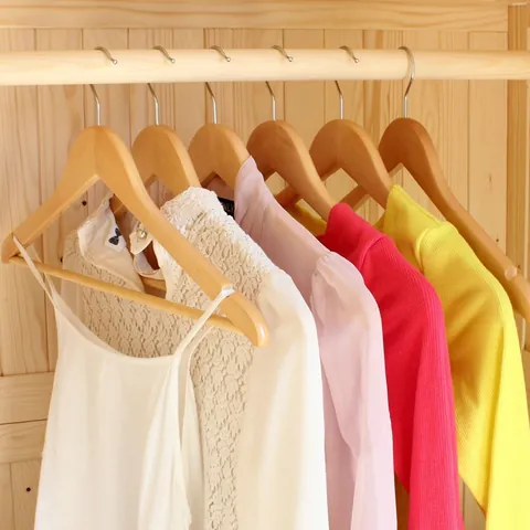 Natural Solid Wood Clothes Hanger With Metal Hook Pant Bar Anti-Slip Notches For Wardrobe Closet Clothing Storage And Organization