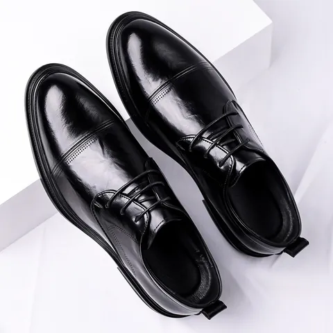 Zapatos de Cuero Formales de Negocios Estilo Británico para Hombre Cuero de Vaca Brogue Zapatos Oxford para Boda Oficina Novio Negro Marrón Suela de Goma