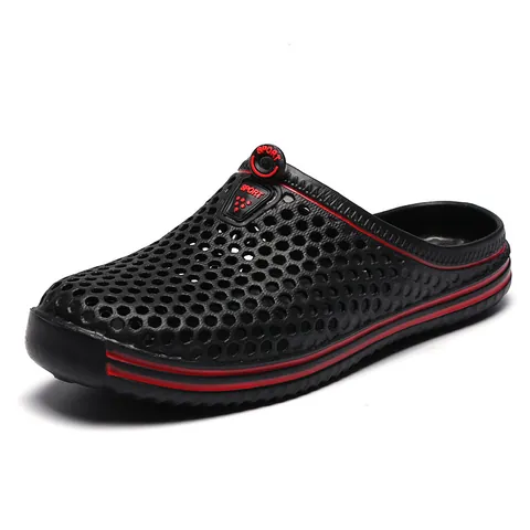 Summer Unisex Hollow Out Sport Clogs Sandals Breathable Outdoor Beach Slippers Lightweight PVC EVA Slip On Shoes Large Size