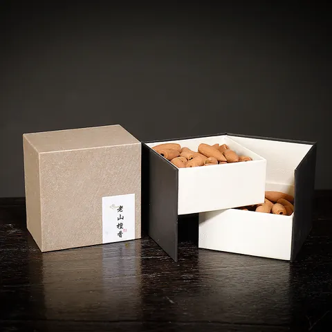 Zen Sandalwood Agarwood Backflow Incense Cones Boxed Tower Shape Air Freshening Home Fragrance Natural Handmade Aroma Cones Gift