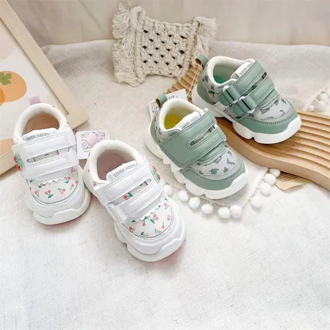 Baby Lauflernschuhe Kunstleder Weiche Sohle Kleinkind Funktionsschuhe Rutschfester Klettverschluss Kinder Sport Freizeit Sneaker