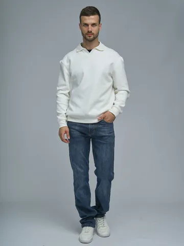 Jeans Denim Uomo Taglio Dritto Casual Tinta Unita Misto Cotone Elasticizzato Pantaloni Lavati Classici Blu Grigio Blu