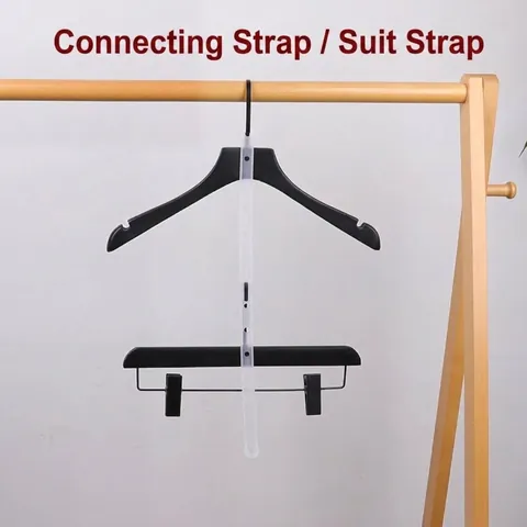 White Plastic Hanger Connector Strips For Clothing Store Closet Organization Space Saving Vertical Hanger Connection Chain