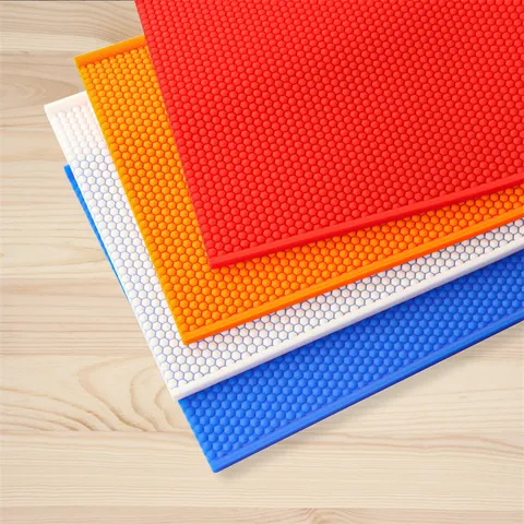 Flexible Silicone Honeycomb Foundation Mold DIY Beeswax Sheet Pressing Mat Durable Beekeeping Equipment For Hive Foundation