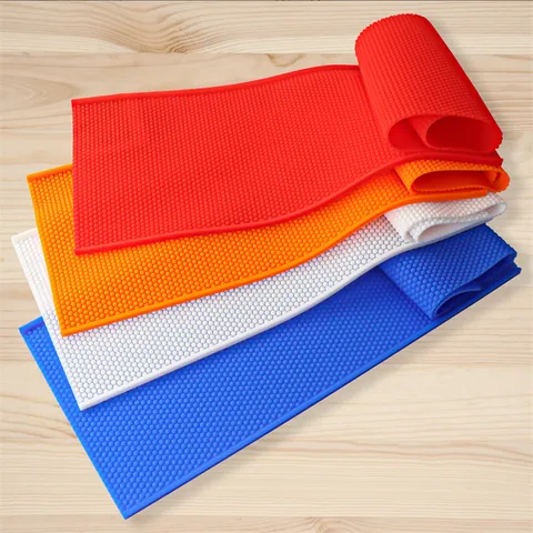 Flexible Silicone Honeycomb Foundation Mold DIY Beeswax Sheet Pressing Mat Durable Beekeeping Equipment For Hive Foundation