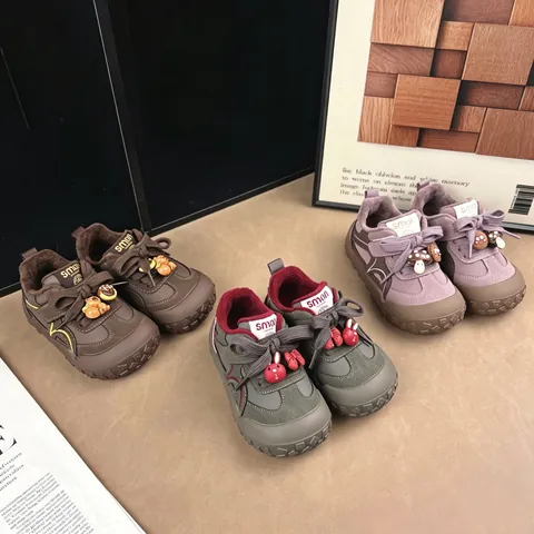 Kids Cartoon Sneakers For Boys Girls Breathable Non-Slip Casual Running Shoes With Toe Protection Magic Tape Toddler Sport Shoes