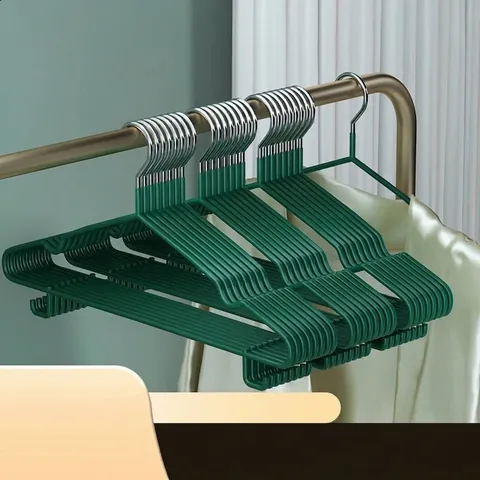 Cintres en Métal Revêtus de PVC Avec Encoches Antidérapantes Protection d'Épaule Design Sans Traces Séchoir de Garde-Robe