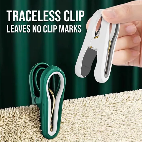 Pinces à Linge Antivent Sans Trace pour Chaussettes Vêtements Couettes Pinces en Plastique Durables Avec Tampons TPR Souples Maison