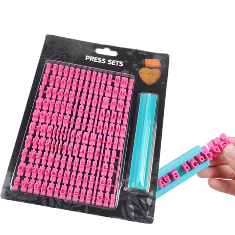 Πλαστικό DIY Σετ Σφραγίδας Μπισκότων με Αλφάβητο και Αριθμούς για Διακόσμηση Κέικ και Μπισκότων Εργαλείο Κουζίνας