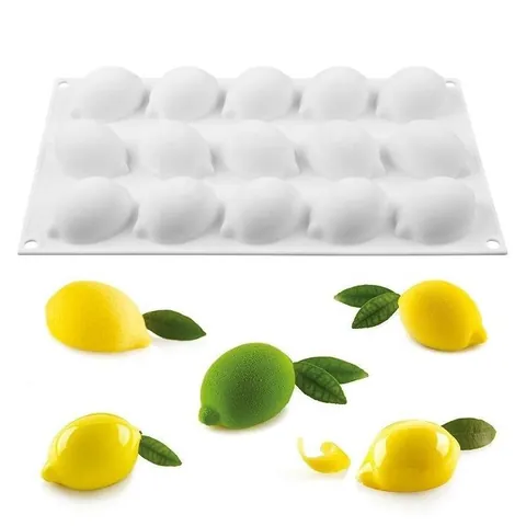 Silicone Lemon Shape Mold For Baking Mousse Dessert Chocolate Cake Decorating Flexible DIY Candle Soap Making Kitchen Tool