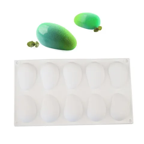Realistic Mango Shape Silicone Mousse Cake Mold DIY Baking Tool For Fruit Dessert Pudding Handmade Craft White Silicone Bakeware