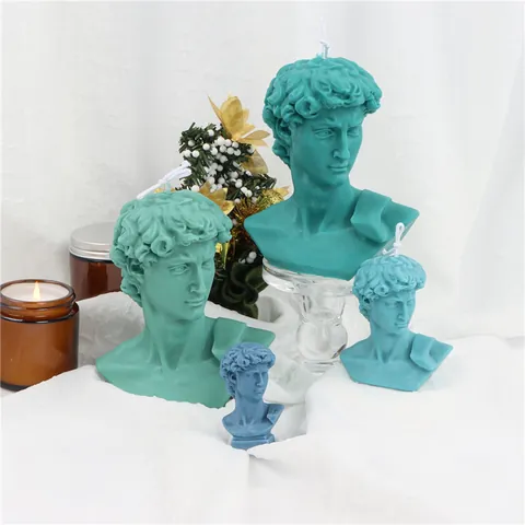 Nordic David Bust Silicone Mold For DIY Handmade Scented Candle Soap Plaster Statue Sculpture Art Craft Making Tool