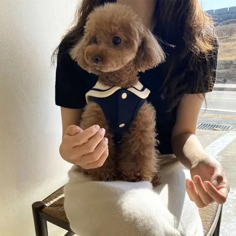 Sailor Style Pet Clothing Navy Dog Vest Shirt College Style Puppy Cat Autumn Clothing For Small Dogs Cats