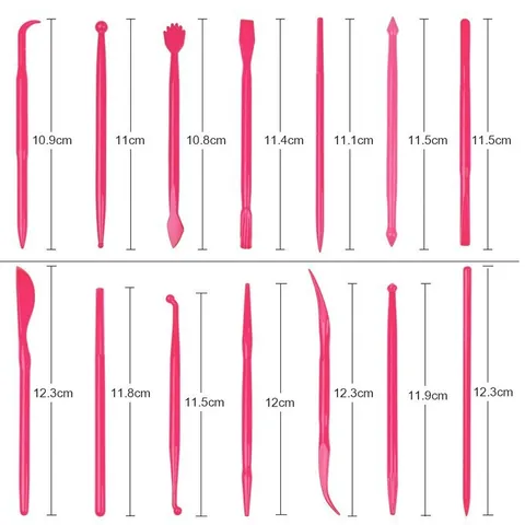 Professional Baking Cake Decorating DIY Clay Pottery Sculpting Tools Kit With Brushes Metal Ball Stylus For Fondant