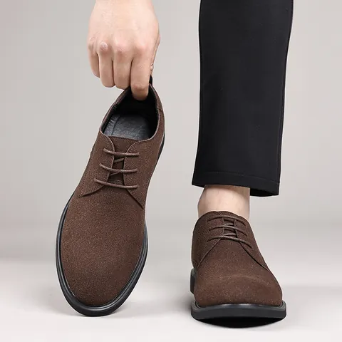 Herren Britischer Stil Spitze Zehenkappe Derby-Schuhe Freizeit Kunstleder Arbeitsschuhe Große Größe Schnürung Formelle Business-Schuhe