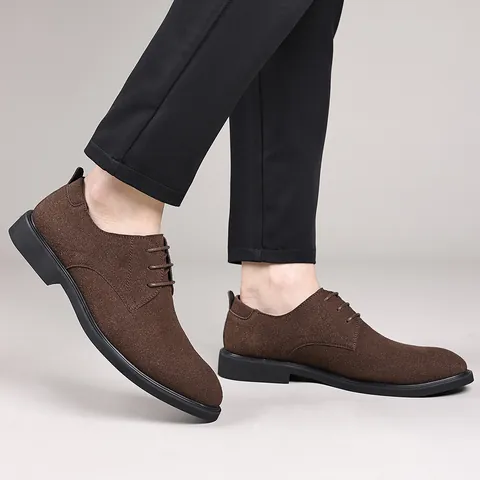 Herren Britischer Stil Spitze Zehenkappe Derby-Schuhe Freizeit Kunstleder Arbeitsschuhe Große Größe Schnürung Formelle Business-Schuhe