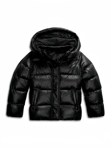Veste Rembourrée Brillante Unisexe À Capuche Matelassée Coton Doudoune Résistant À L'Eau Coupe-Vent Épais Vêtement D'Hiver Top