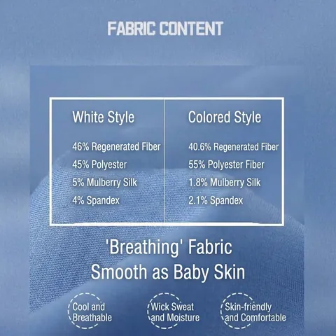 Men's Luxury Mulberry Silk Business Casual Long Sleeve Shirt Non-iron Cooling Breathable Solid Color Top