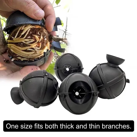 Schwarze Kunststoff Pflanze Bewurzelung Box Hochdruck Vermehrung Ball Pfropfen Gerät Garten Baum Zucht Gärtnerei Werkzeug
