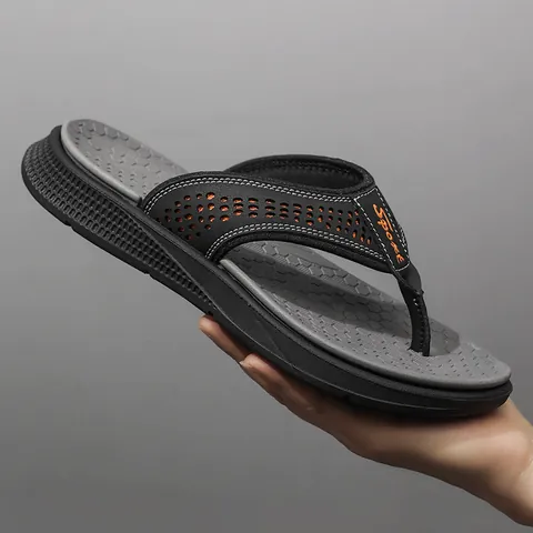 Herren Sommer Dicke Sohle Zehentrenner Sportlich Rutschfest Verschleißfest Strand Hausschuhe Outdoor Casual Sandalen