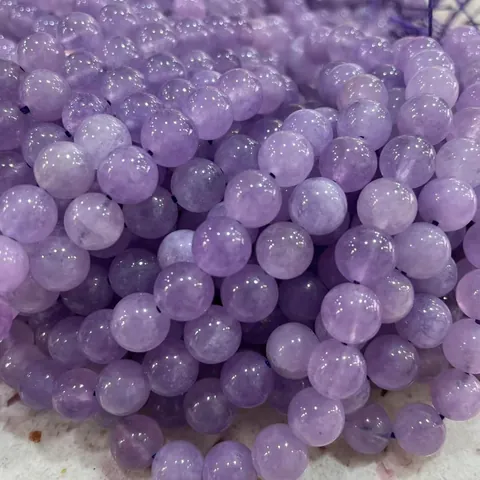 Lavender Amethyst Round Beads Natural Stone Loose Spacer Beads For Jewelry Making DIY Bracelet Necklace Handcrafted Accessory