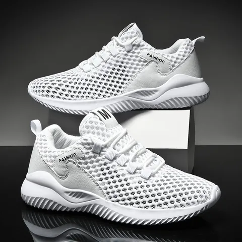 Heren Mesh Sneakers Ademend Opengewerkt Hardloopschoenen Hoogteverhogend Sportieve Casual Schoenen Voor Zomer Outdoor